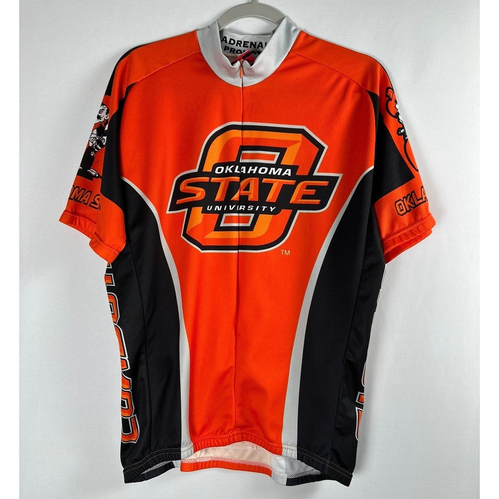 Adrenaline Promotions Oklahoma State Cowboys OSU Cycling Jersey 3/4 Zip Men XXL